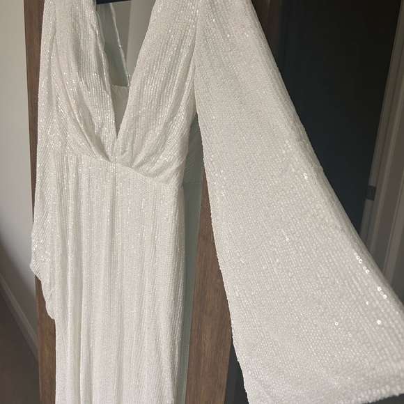 NEVER WORN Custom Sequin Wedding/Elopement Dress - Picture 6 of 7